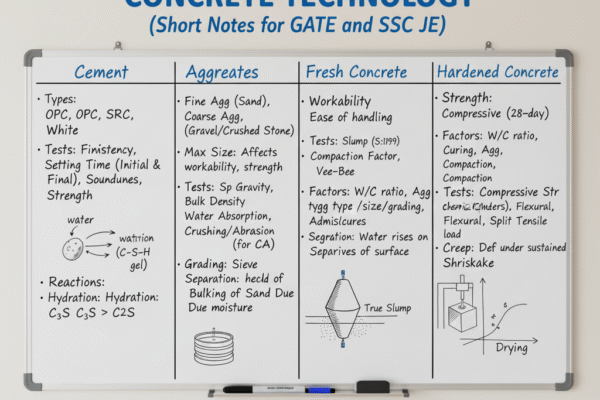 Concrete Technology - Short Notes for GATE and SSC JE exa