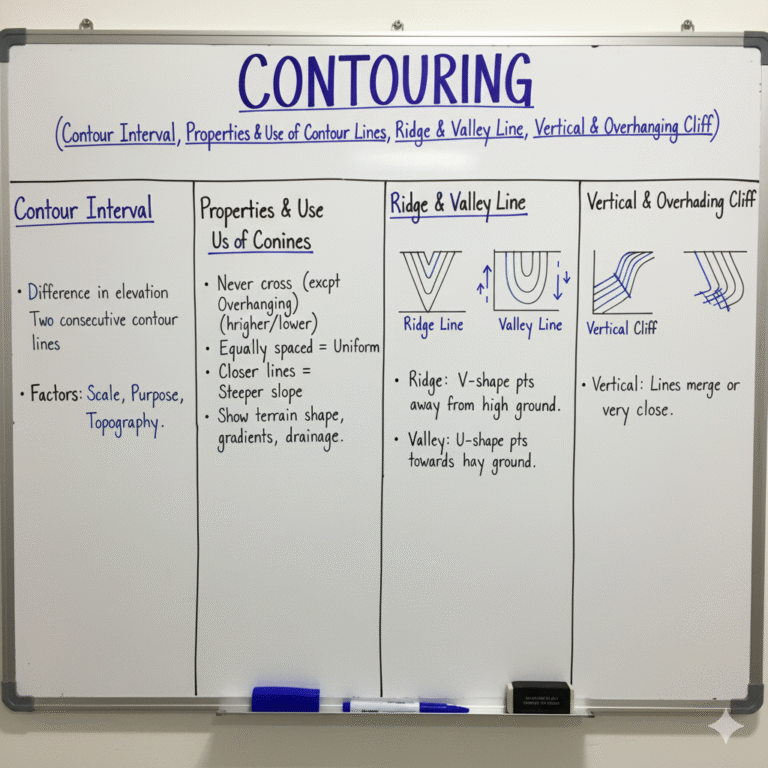Verticle Ridge Line Contouring (Contour Interval, Properties & Use of Contour Lines, Ridge ...