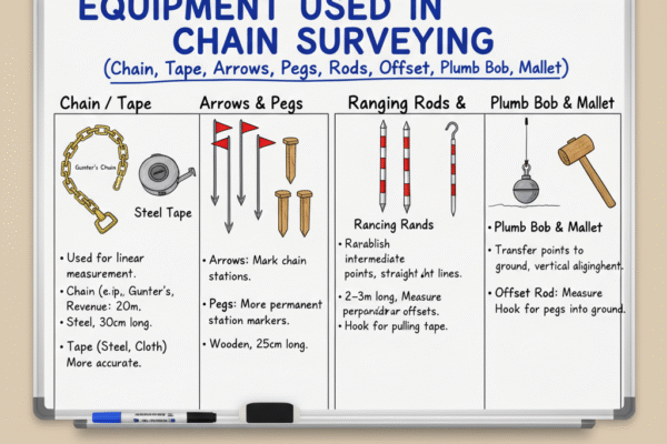 Equipment Used In Chain Surveying