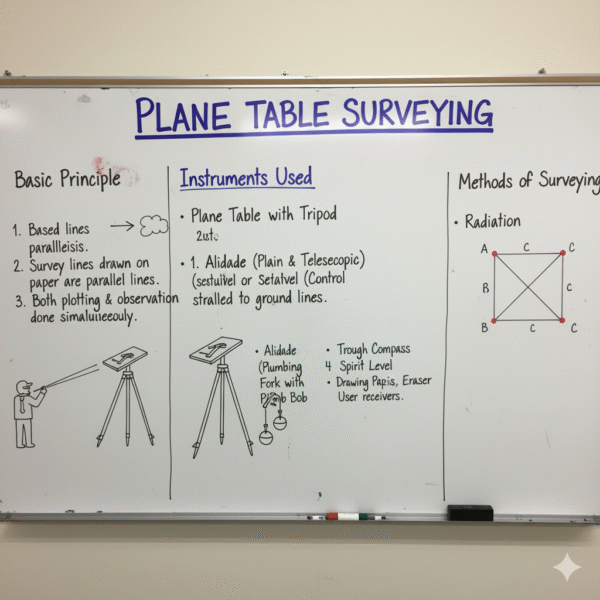 Plane Table Surveying (Setting up the Plane Table, Method Of Plane ...