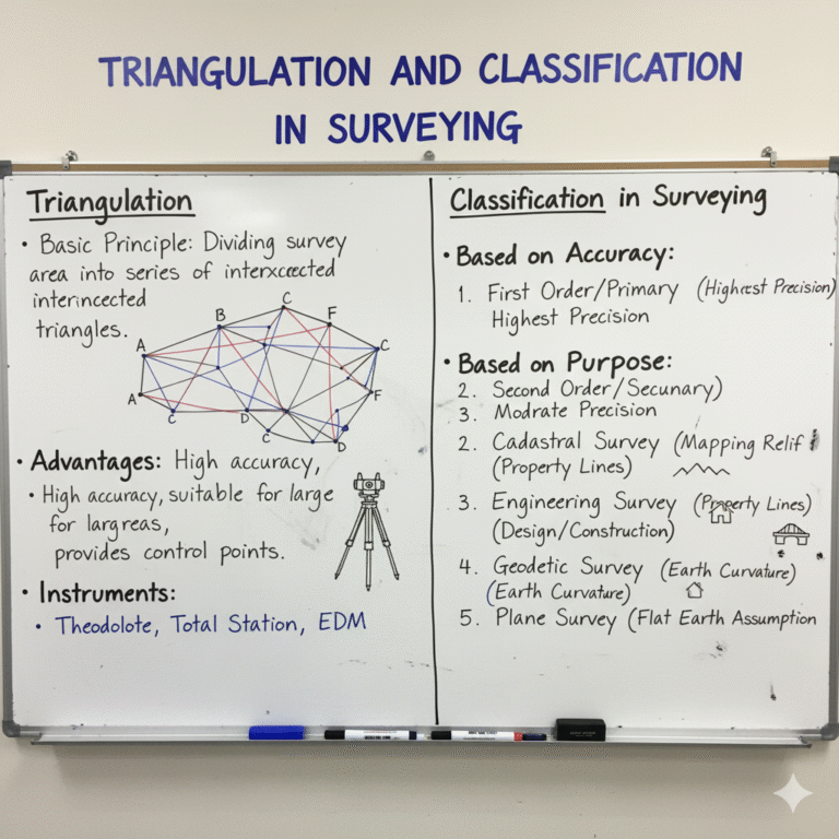 Triangulation and Classification in Surveying - Civilnotess.com