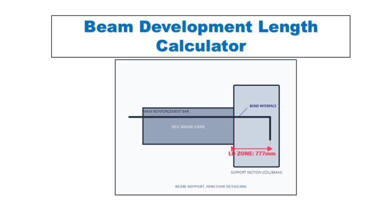 Development Length Drawing Beam Development Length Calculator - Civilnotess.com