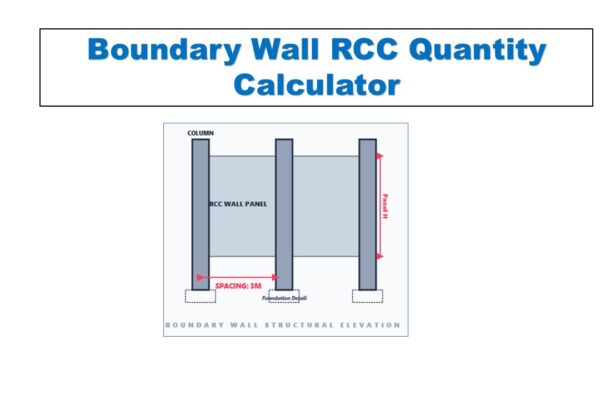 Boundary Wall RCC Quantity Calculator