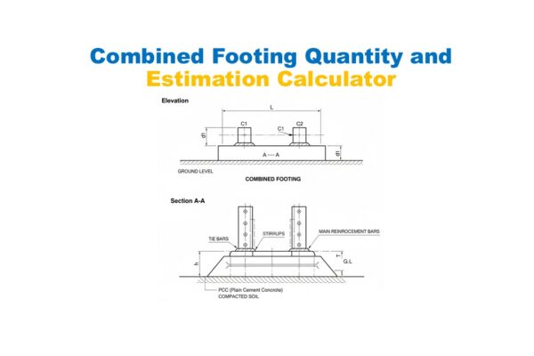 Combined Footing Quantity and Estimation Calculator