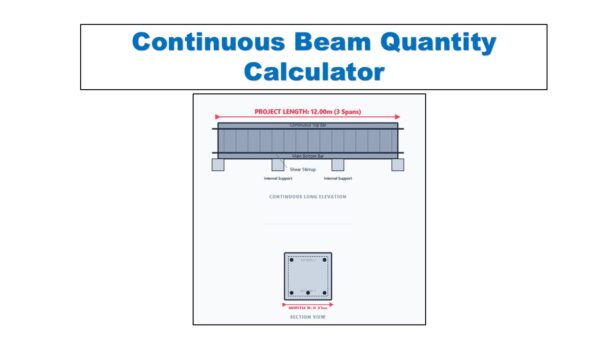 Continuous Beam Quantity Calculator - Civilnotess.com