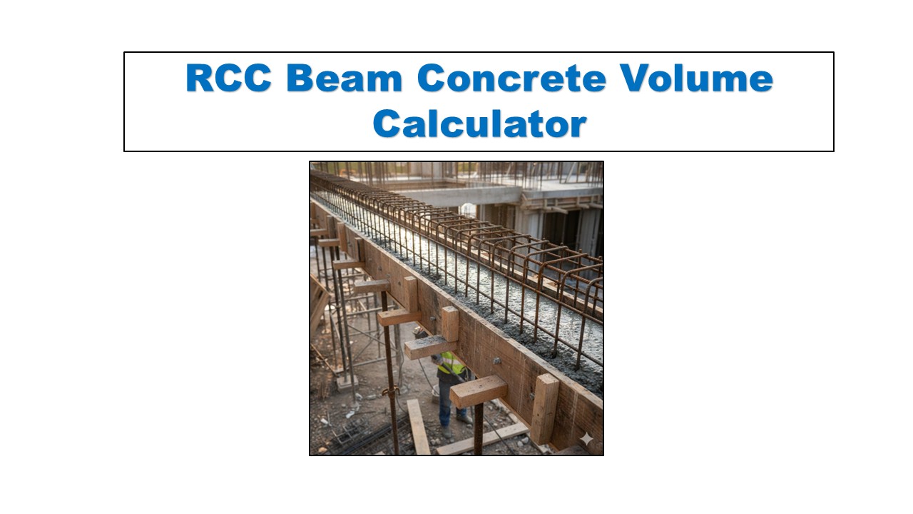 RCC Beam Concrete Volume Calculator