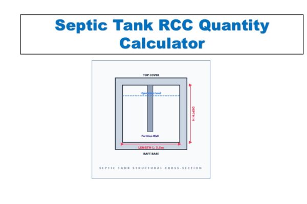Septic Tank RCC Quantity Calculator