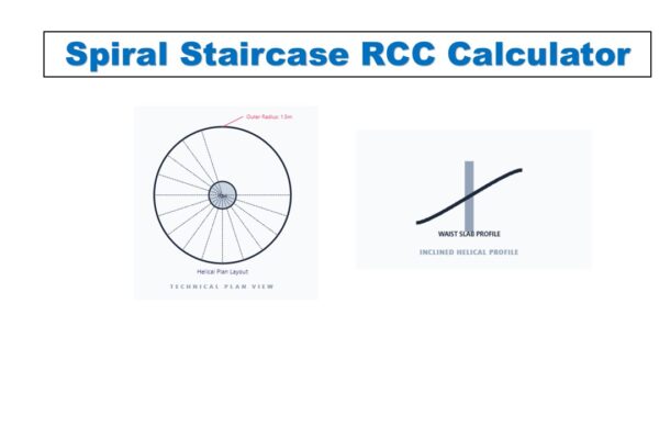 Spiral Staircase RCC Calculator