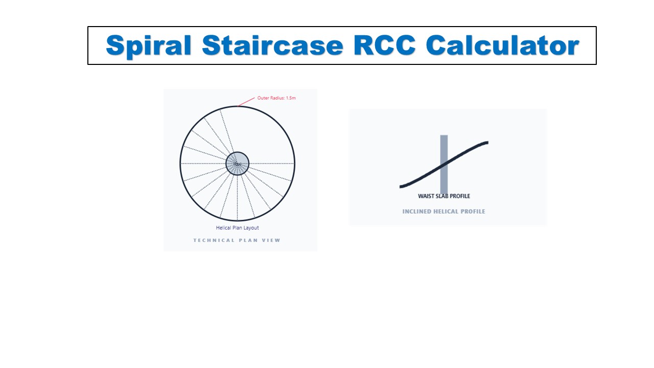 Spiral Staircase RCC Calculator