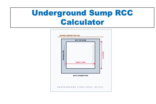 Underground Sump RCC Calculator