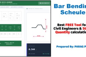 Bar bending schedule tool for civil engineers