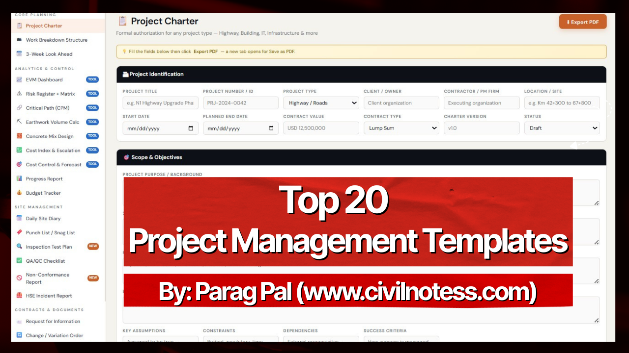 Top 20 Project Management Templates