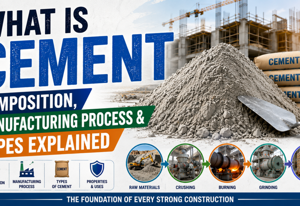 What Is Cement Composition, Manufacturing Process & Types Explained